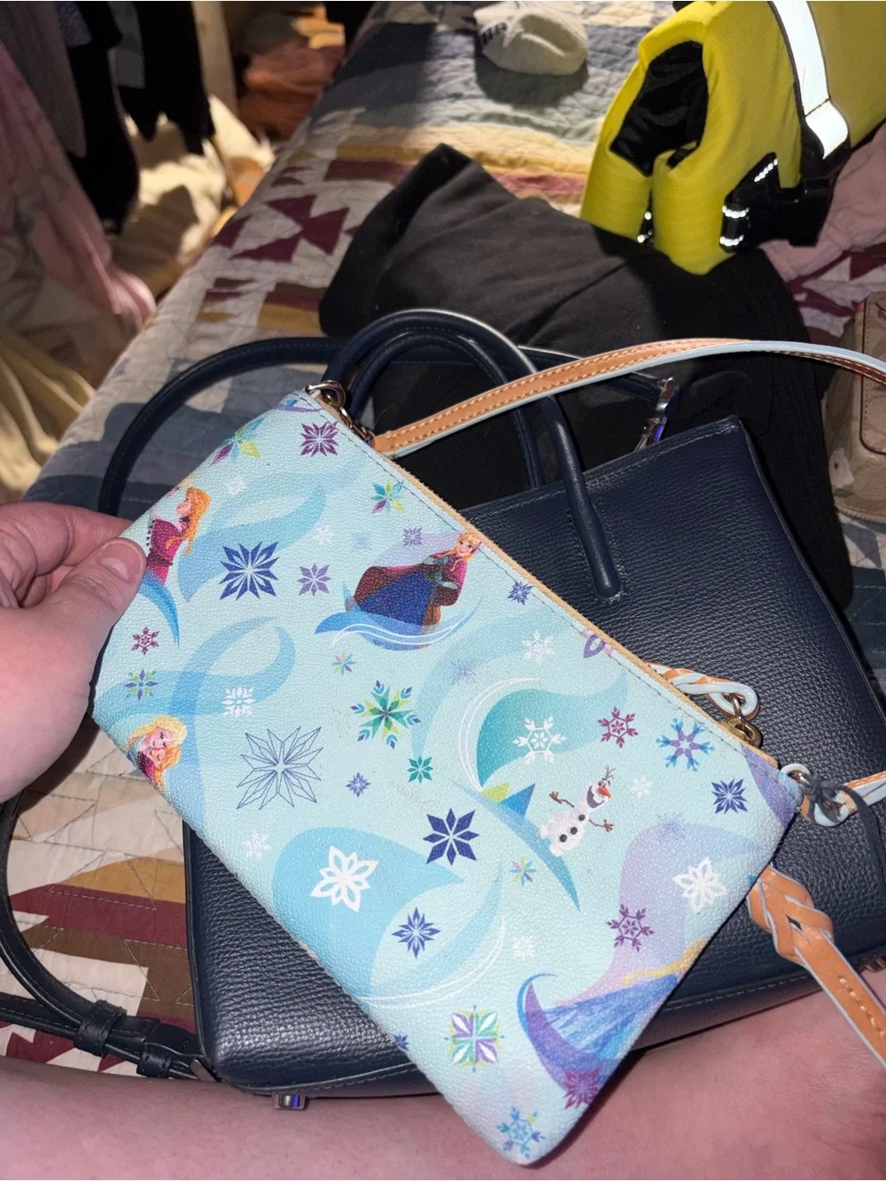 Dooney & Bourke Light Blue Disney Frozen Wristlet - Picture 2 of 7